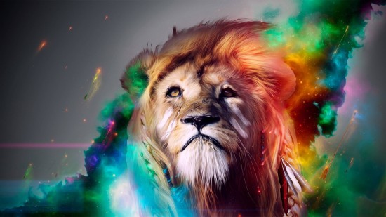 hd_multicolor_lion_designed__uenaoxch_by_uenaoxch-d5yrler